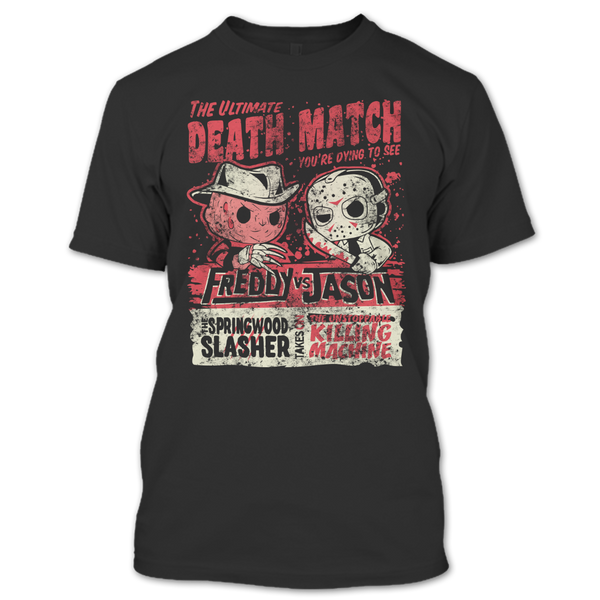 A black t-shirt with the shopify logo