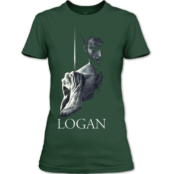 A black t-shirt with the shopify logo