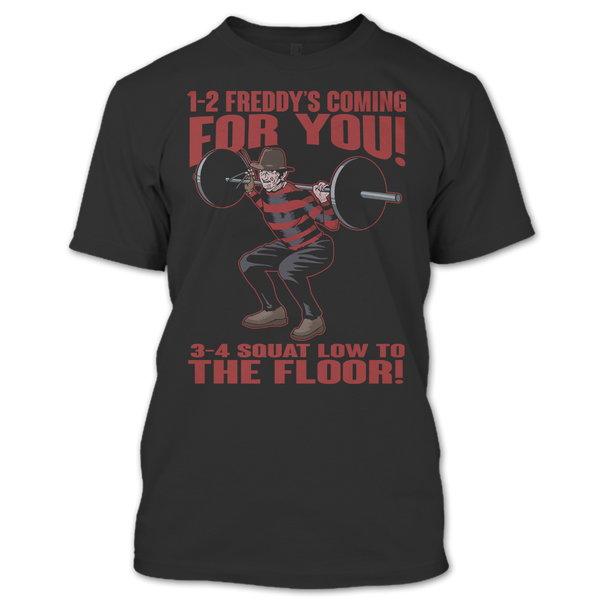 A black t-shirt with the shopify logo