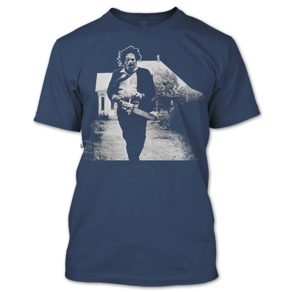 A black t-shirt with the shopify logo