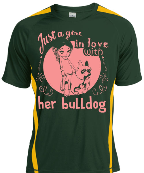 Just A Girl In Love With Her Bulldog T Shirt, Pets T Shirt, I Love Dog T Shirt