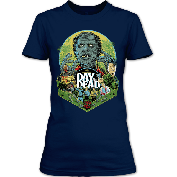 A black t-shirt with the shopify logo