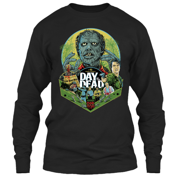 A black t-shirt with the shopify logo