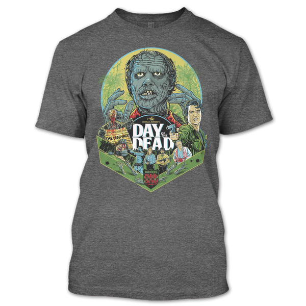 A black t-shirt with the shopify logo