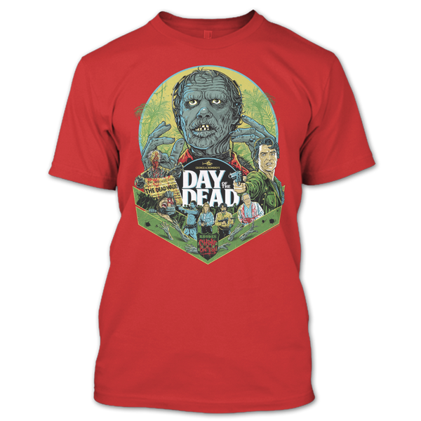 A black t-shirt with the shopify logo