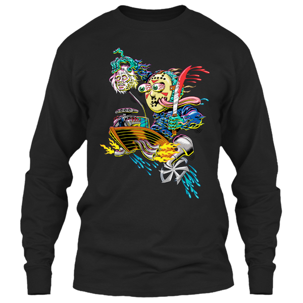 A black t-shirt with the shopify logo