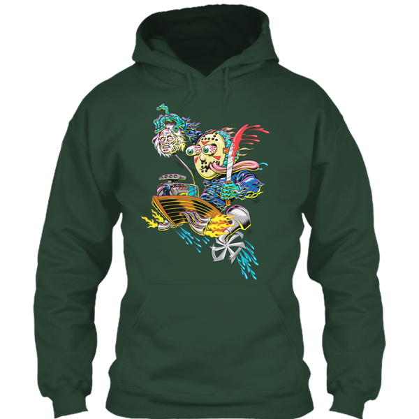 A black t-shirt with the shopify logo