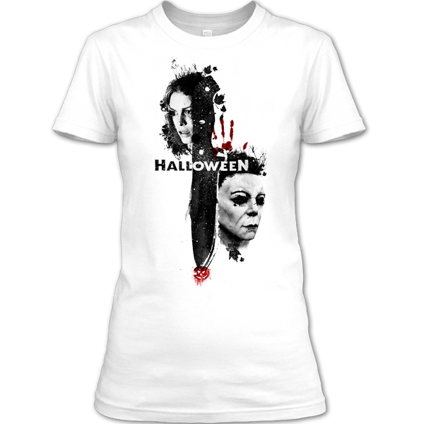 A black t-shirt with the shopify logo