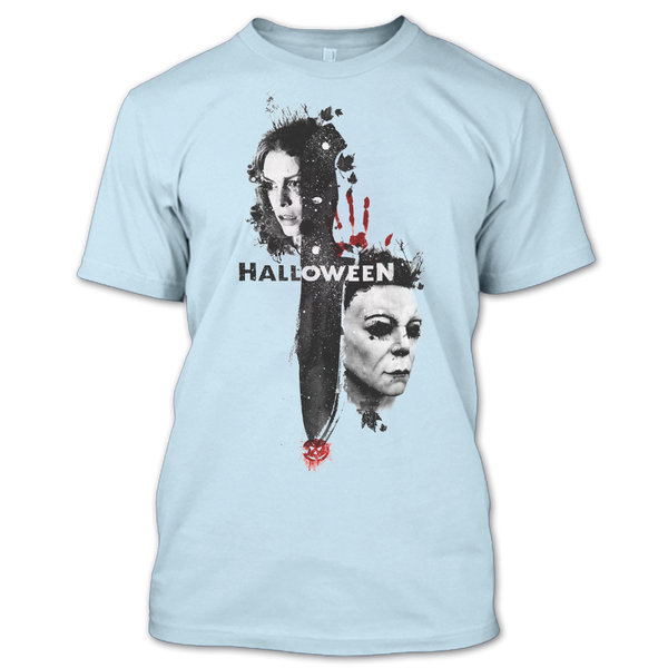 A black t-shirt with the shopify logo