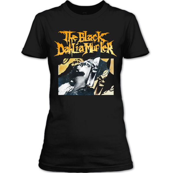 A black t-shirt with the shopify logo