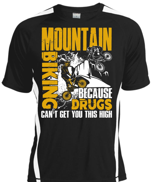 A black t-shirt with the shopify logo