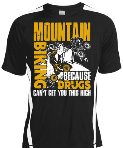 A black t-shirt with the shopify logo