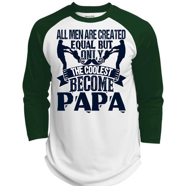 Only The Coolest Become Papa T Shirt, I Love Papa T Shirt, Awesome T-Shirts  (Polyester Game Baseball Jersey)