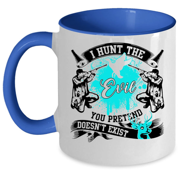 Cool Gift For Hunter Coffee Mug, I Hunt Accent Mug