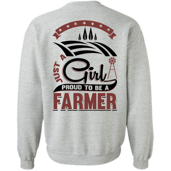I Love Farming T Shirt, Just A Girl Proud To Be A Farmer Sweatshirt