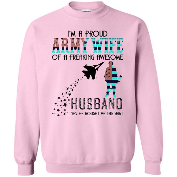 Coolest Army Wife T Shirt, I'm A Proud Army Wife Sweatshirt