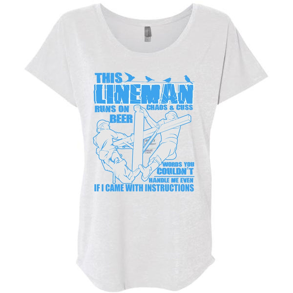 This Lineman Runs On Beer T Shirt, I Came With Instructions T Shirt, Awesome T-Shirts