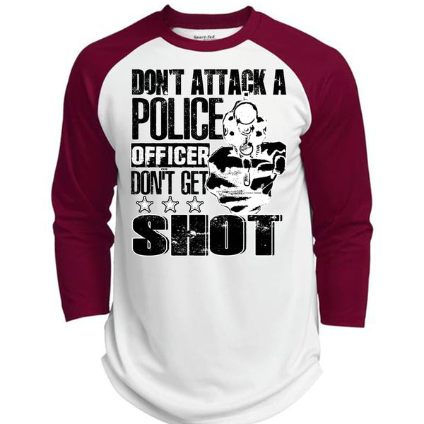 Don't Attack A Police Officer T Shirt, I Love Police T Shirt, Awesome T-Shirts  (Polyester Game Baseball Jersey)