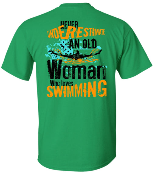 Old Woman Who Loves Swimming T Shirt, I Love Swimming T Shirt