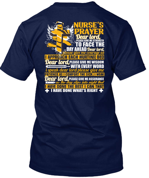 Nurse's Prayer T Shirt, Being A Nurse T Shirt