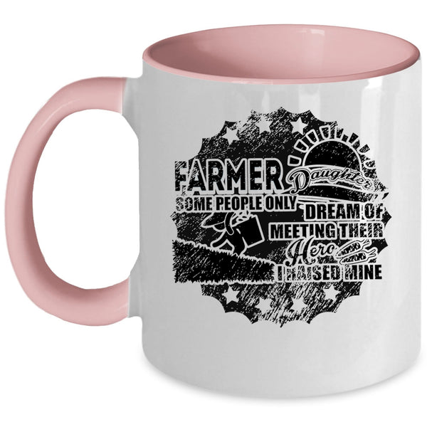 I Raise A Farmer Daughter Coffee Mug, Farmer Daughter Accent Mug