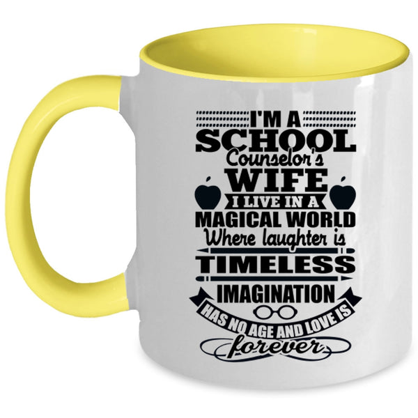 Cute School Counselor's Wife Coffee Mug, I'm A School Counselor's Wife Accent Mug