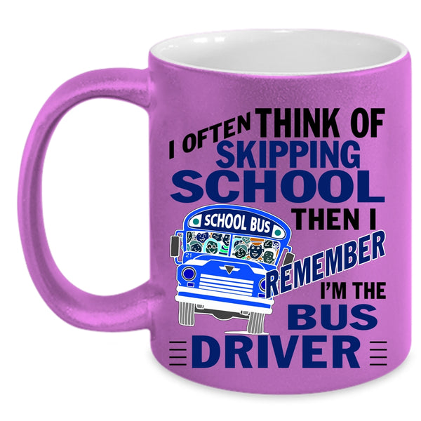 Cool School Bus Driver Coffee Mug, I'm The Bus Driver Accent Mug