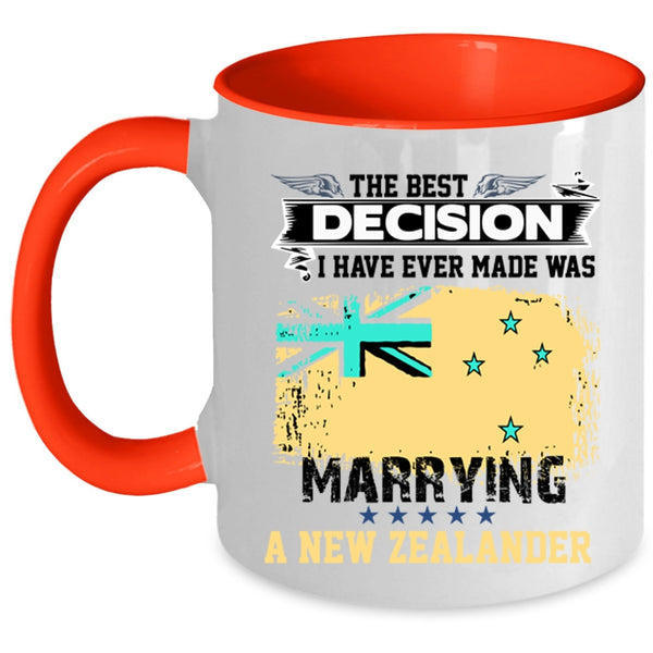 Cool Just Married Coffee Mug, Marrying A New Zealander Accent Mug