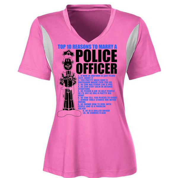 Top 10 Reasons To Marry A Police Officer T Shirt, I Love Police T Shirt, Awesome T-Shirts