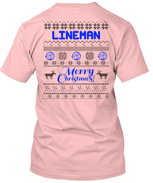Lineman Merry Christmas T Shirt, I Love Lineman T Shirt