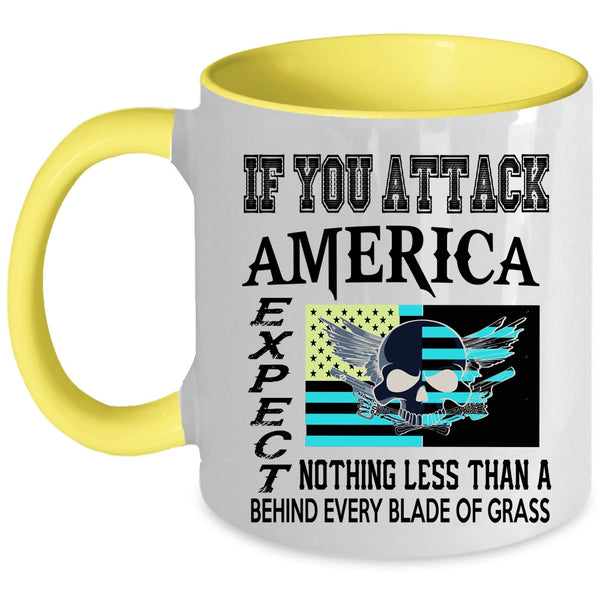 Cool Gift For American Coffee Mug, Cool American Flag Accent Mug