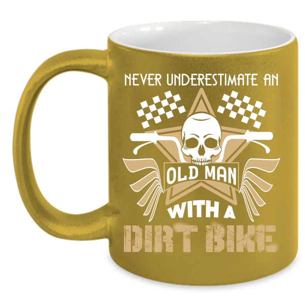 An Old Man With A Dirt Bike Coffee Mug, Awesome Grandpa Coffee Cup