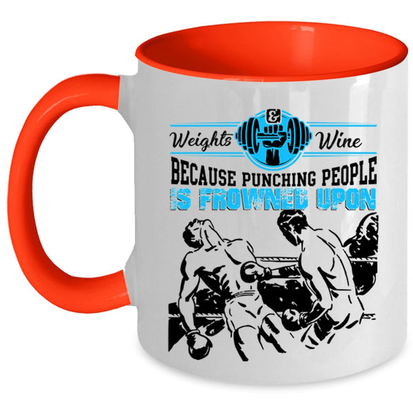 Cool Gift For My Son Coffee Mug, Weights Wine Accent Mug