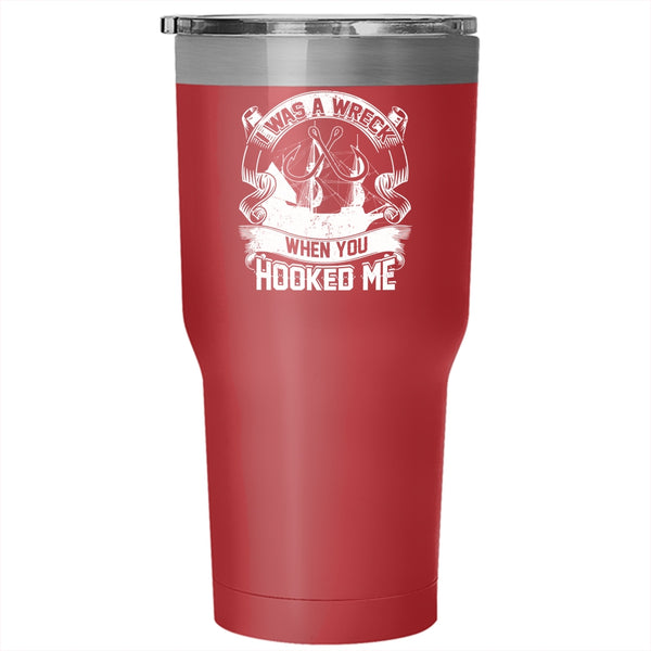 I Was A Wreck Tumbler 30 oz Stainless Steel, Funny Gift For Fisher Travel Mug