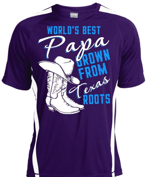 World's Best Papa T Shirt, Grown From Texas Roots T Shirt, Cool Shirt
