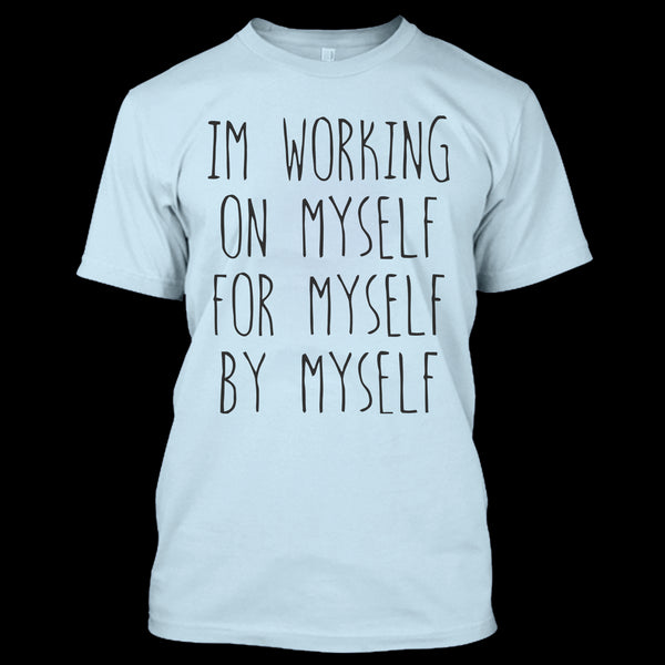 A black t-shirt with the shopify logo