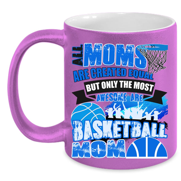 Awesome Mom Coffee Mug, Only The Most Awesome Are Basketball Mom Accent Mug