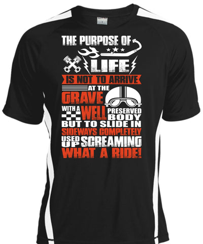 A black t-shirt with the shopify logo