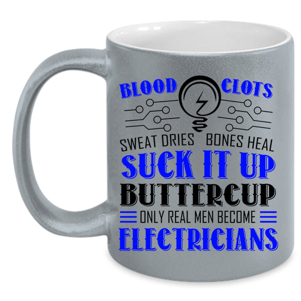 Only Real Men Become Electricians Cup, Husband Mug
