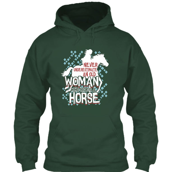 Never Underestimate T Shirt, An Old Man Who Rides A Horse T Shirt