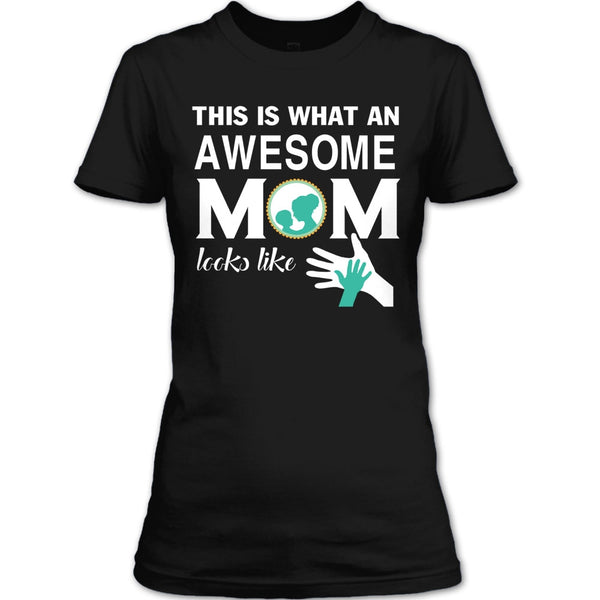 A black t-shirt with the shopify logo