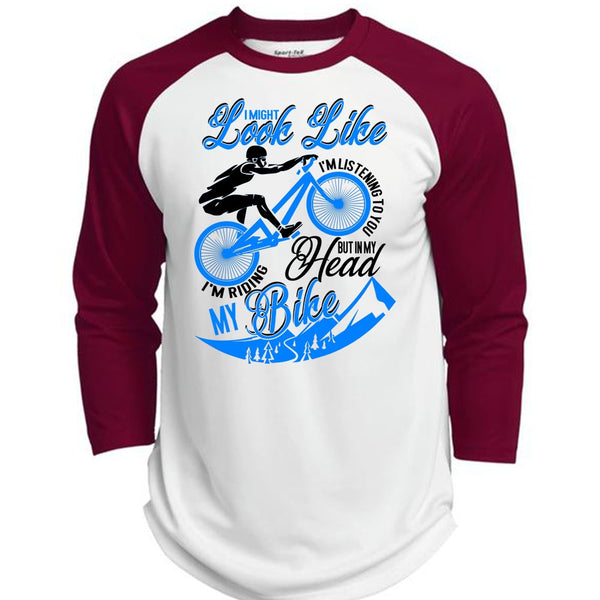I'm Riding My Bike T Shirt, I Love Biker T Shirt, Awesome T-Shirts  (Polyester Game Baseball Jersey)