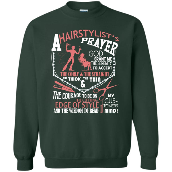 Hair Stylist's Prayer T Shirt, Coolest Hair Stylist Sweatshirt