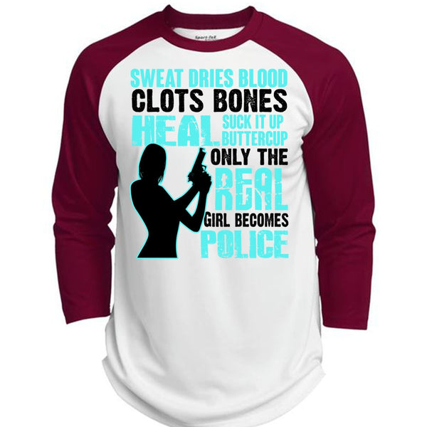 Only The Real Girl Becomes Police T Shirt, I Love Police T Shirt, Awesome T-Shirts  (Polyester Game Baseball Jersey)