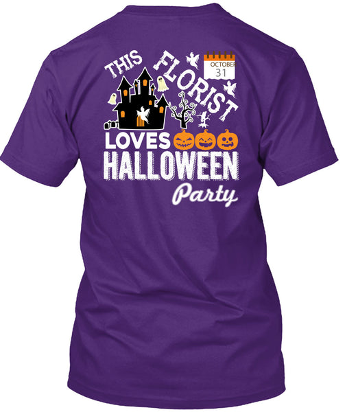 This Florist Loves Halloween Party T Shirt, I Love Florist T Shirt