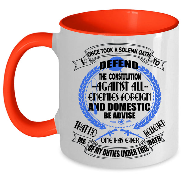 Gift For Grandpa Coffee Mug, Awesome Veteran Accent Mug