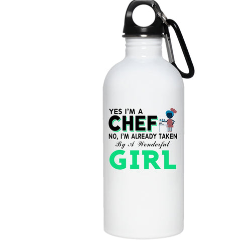 I'm A Chef 20 oz Stainless Steel Bottle,Taken By A Wonderful Girl Outdoor Sports Water Bottle