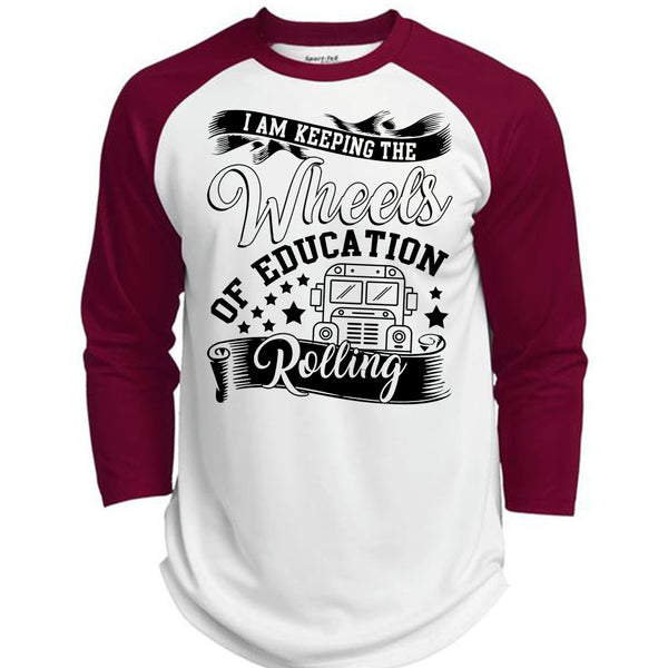 Wheels Of Education Rolling T Shirt, I Love Bus T Shirt, Awesome T-Shirts  (Polyester Game Baseball Jersey)