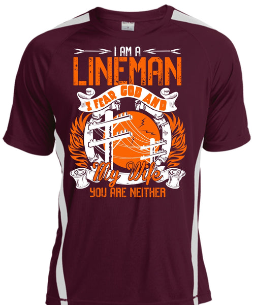 I Am A Lineman T Shirt, I Fear God And My Wife T Shirt, Cool Shirt