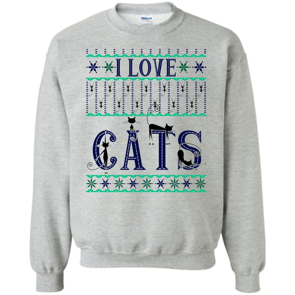 Catmas T Shirt, I Love Cats Sweatshirt